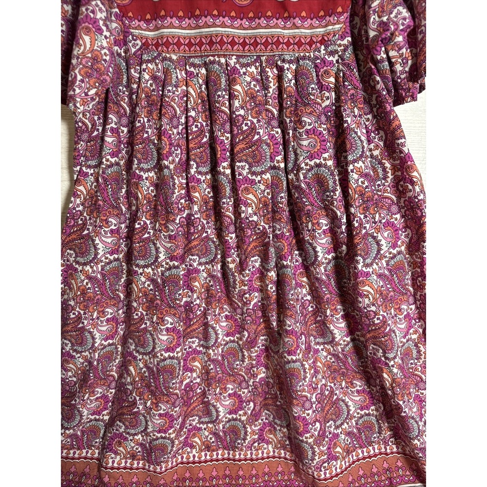 Loungees branded paisley dress is a vibrant pink and purple Moomoo/ Maxi Dress1x - Picture 12 of 13